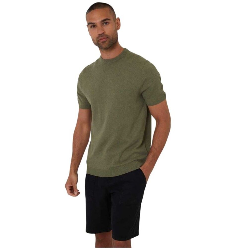 Threadbare Mens Crew Neck Regular T-Shirt / Sage